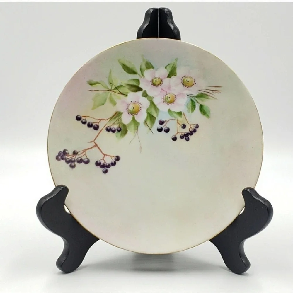 Vintage J & C Bavaria Decorative Plate Huckleberry - Picture 5 of 5